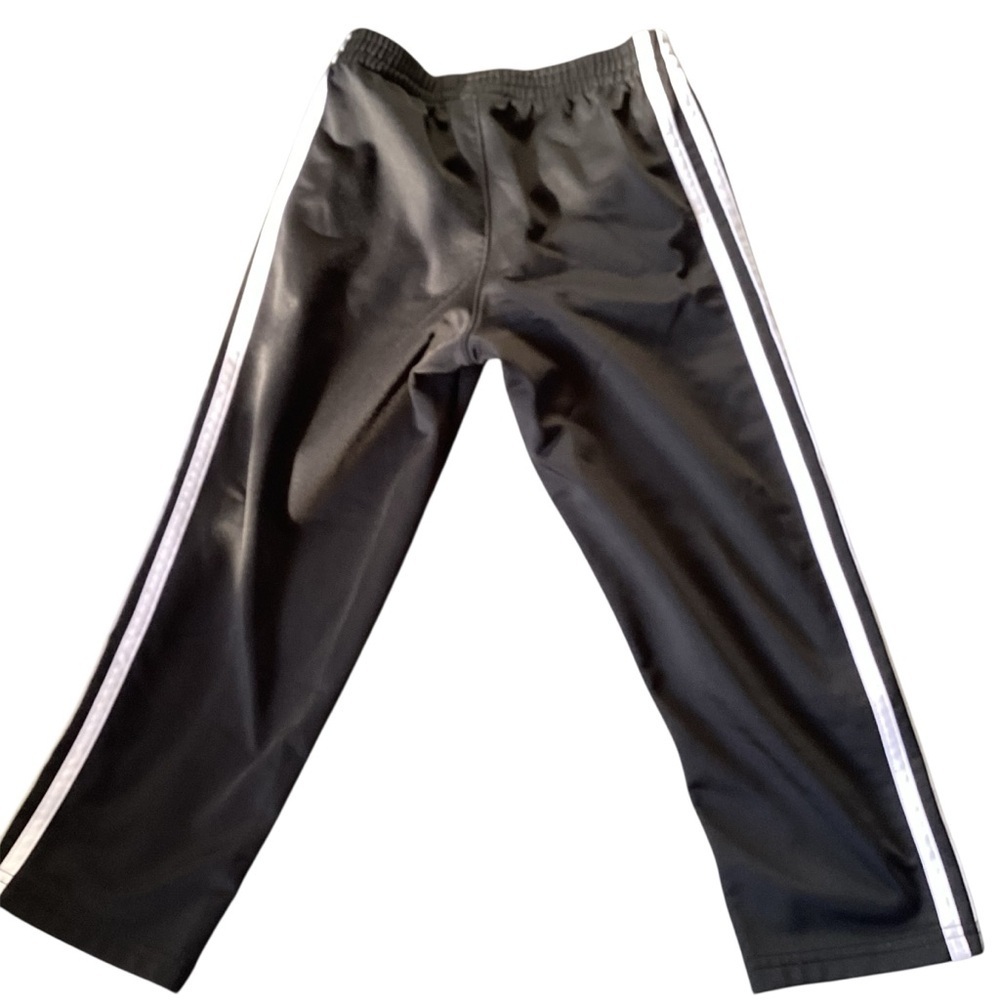 Adidas Black and White Sweatpants with Classic Stripes size:5 - Picture 3 of 4